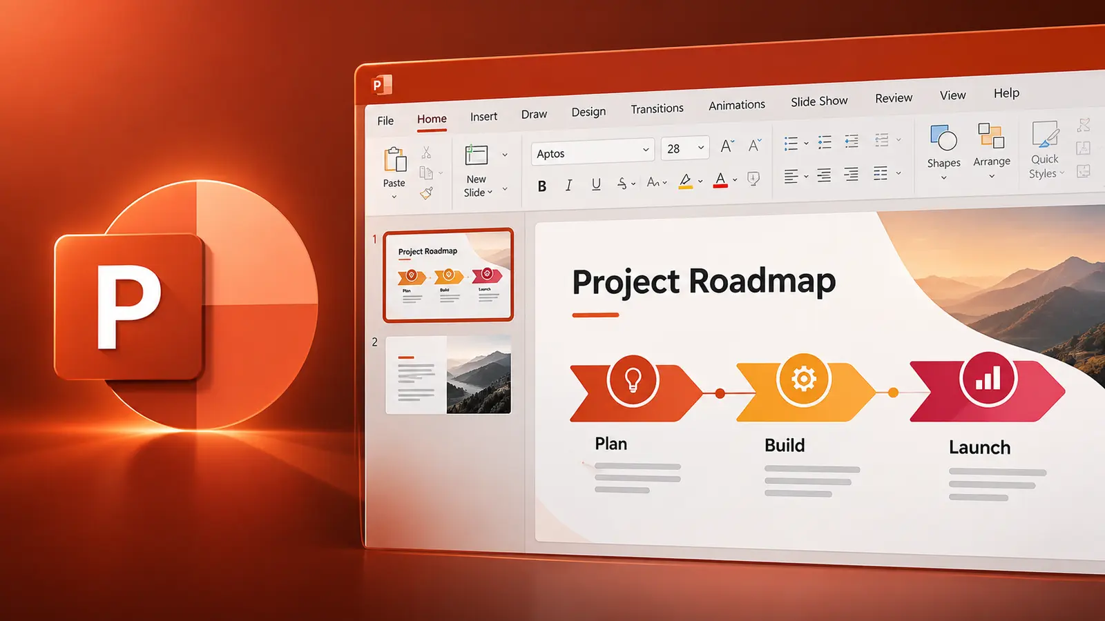 Microsoft PowerPoint Essentials course illustration