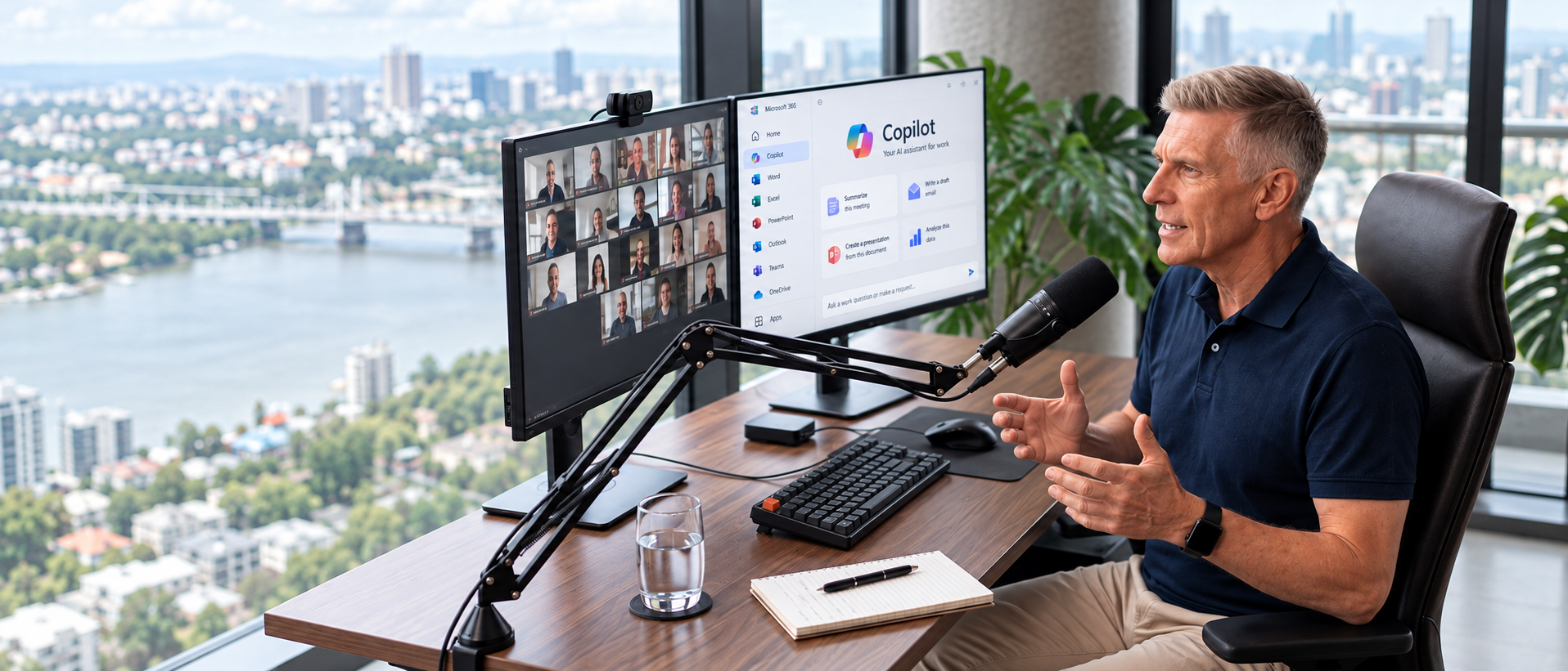 Totbox instructor delivering a live virtual Microsoft Copilot training session