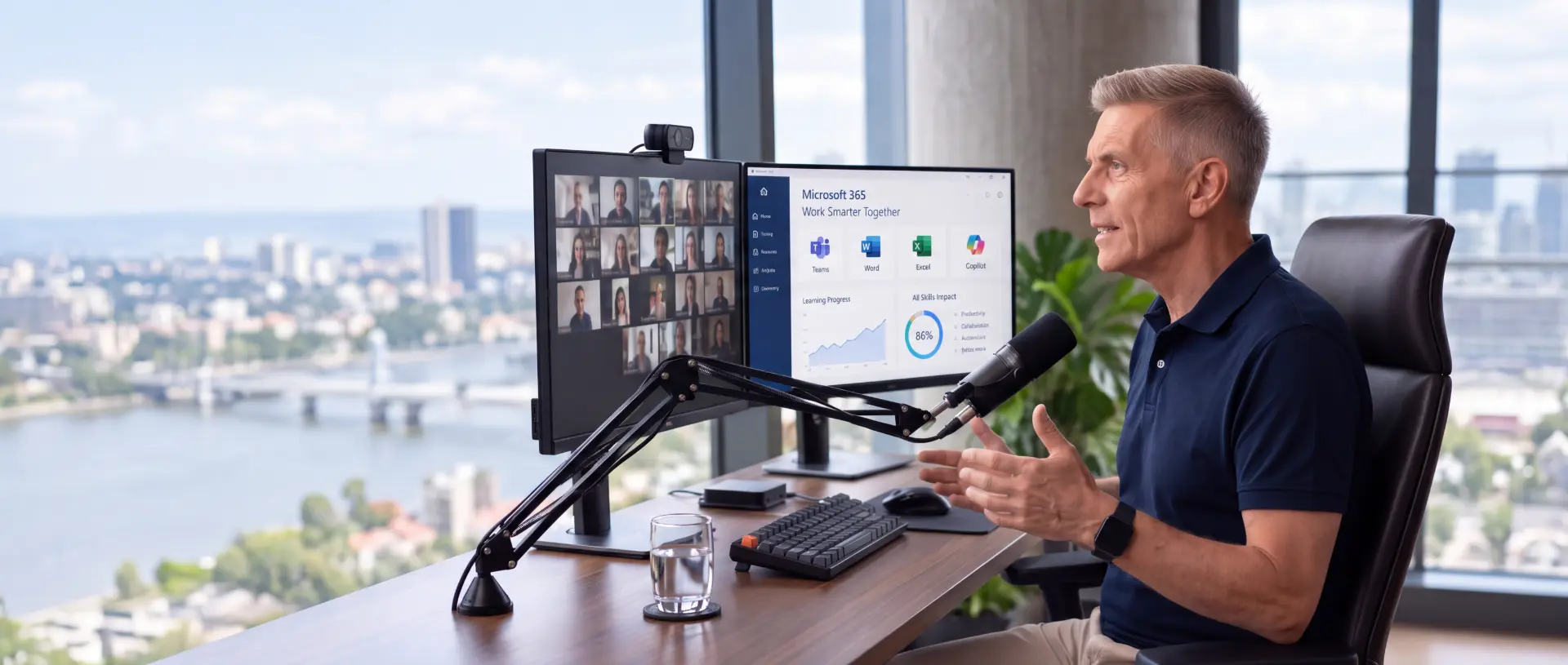 Totbox instructor delivering a live virtual Microsoft Copilot training session