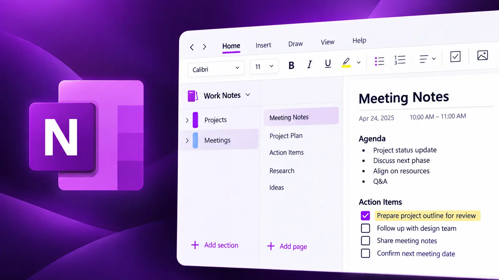 Mastering Microsoft OneNote course illustration