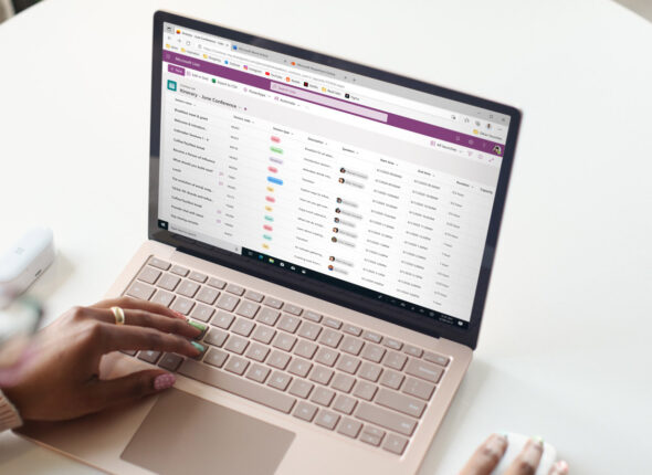 Microsoft Lista on laptop